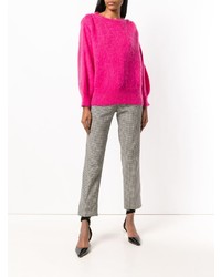 fuchsia Pullover mit einem Rundhalsausschnitt von Maison Flaneur