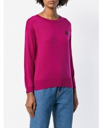 fuchsia Pullover mit einem Rundhalsausschnitt von Essentiel Antwerp