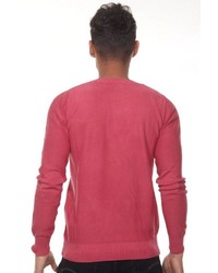 fuchsia Pullover mit einem Rundhalsausschnitt von FIOCEO