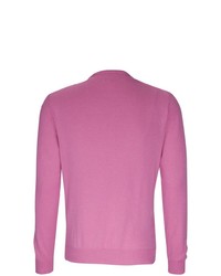 fuchsia Pullover mit einem Rundhalsausschnitt von Jacques Britt