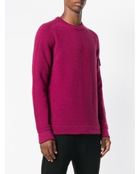 fuchsia Pullover mit einem Rundhalsausschnitt von Stone Island