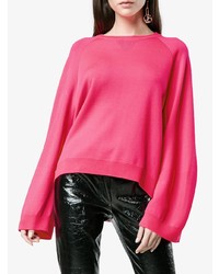 fuchsia Pullover mit einem Rundhalsausschnitt von Adam Lippes