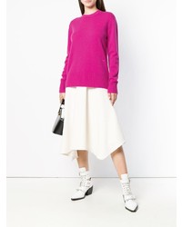 fuchsia Pullover mit einem Rundhalsausschnitt von Calvin Klein