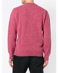 fuchsia Pullover mit einem Rundhalsausschnitt von MAISON KITSUNÉ