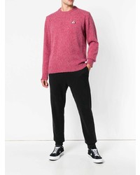 fuchsia Pullover mit einem Rundhalsausschnitt von MAISON KITSUNÉ