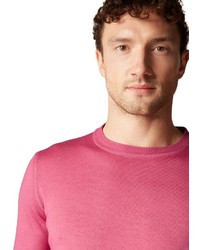 fuchsia Pullover mit einem Rundhalsausschnitt von Marc O'Polo