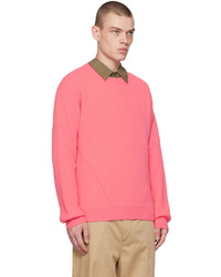 fuchsia Pullover mit einem Rundhalsausschnitt von Solid Homme