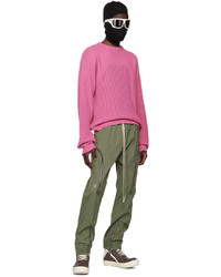 fuchsia Pullover mit einem Rundhalsausschnitt von Rick Owens