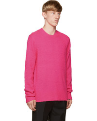 fuchsia Pullover mit einem Rundhalsausschnitt von Acne Studios