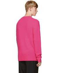 fuchsia Pullover mit einem Rundhalsausschnitt von Acne Studios