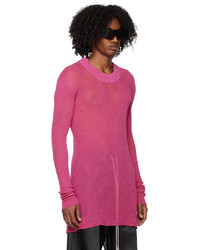 fuchsia Pullover mit einem Rundhalsausschnitt von Rick Owens