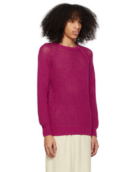 fuchsia Pullover mit einem Rundhalsausschnitt von Gimaguas