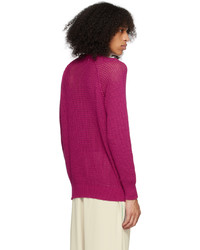 fuchsia Pullover mit einem Rundhalsausschnitt von Gimaguas