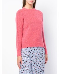 fuchsia Pullover mit einem Rundhalsausschnitt von Roberto Collina