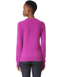 fuchsia Pullover mit einem Rundhalsausschnitt von Equipment