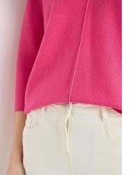 fuchsia Pullover mit einem V-Ausschnitt von Cecil