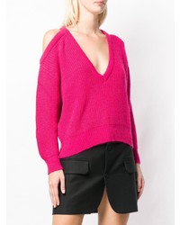 fuchsia Pullover mit einem V-Ausschnitt von IRO