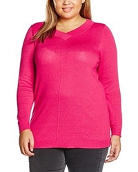 fuchsia Pullover mit einem V-Ausschnitt von Evans