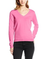 fuchsia Pullover mit einem V-Ausschnitt von GANT