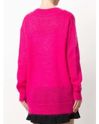 fuchsia Pullover mit einem V-Ausschnitt von Temperley London