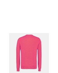 fuchsia Pullover mit einem V-Ausschnitt von LERROS