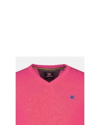 fuchsia Pullover mit einem V-Ausschnitt von LERROS