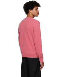 fuchsia Pullover mit einem V-Ausschnitt von Comme Des Garcons Play