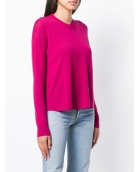 fuchsia Pullover mit einem V-Ausschnitt von Aspesi