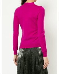 fuchsia Pullover mit einem V-Ausschnitt von Milly