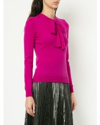 fuchsia Pullover mit einem V-Ausschnitt von Milly