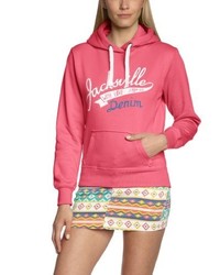 fuchsia Pullover mit einer Kapuze von 2117 of Sweden