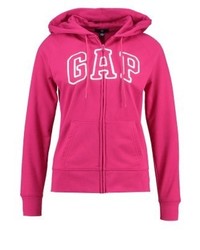 fuchsia Pullover mit einer Kapuze von Gap