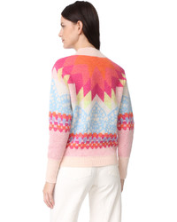 fuchsia Pullover mit Norwegermuster von Temperley London