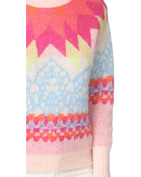 fuchsia Pullover mit Norwegermuster von Temperley London