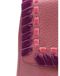 fuchsia Satchel-Tasche aus Leder von Orciani