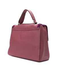 fuchsia Satchel-Tasche aus Leder von Orciani