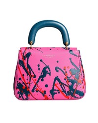 fuchsia Satchel-Tasche aus Leder von Burberry