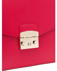 fuchsia Satchel-Tasche aus Leder von Furla