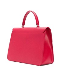 fuchsia Satchel-Tasche aus Leder von Furla