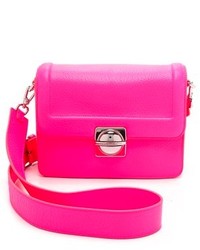 fuchsia Satchel-Tasche aus Leder von Marc by Marc Jacobs