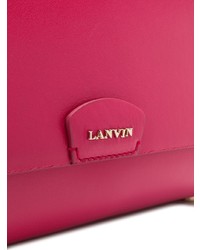 fuchsia Satchel-Tasche aus Leder von Lanvin