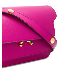 fuchsia Satchel-Tasche aus Leder von Marni