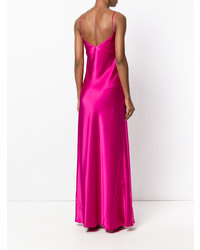 fuchsia Satin Ballkleid von Galvan