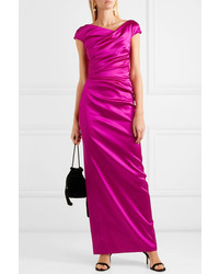 fuchsia Satin Ballkleid von Talbot Runhof