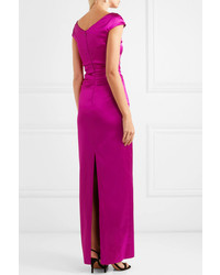 fuchsia Satin Ballkleid von Talbot Runhof