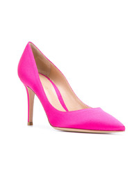 fuchsia Satin Pumps von Gianvito Rossi