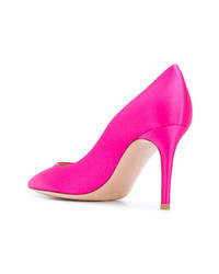 fuchsia Satin Pumps von Gianvito Rossi