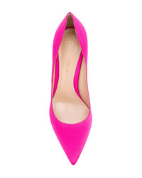 fuchsia Satin Pumps von Gianvito Rossi