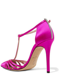 fuchsia Satin Pumps von Sarah Jessica Parker