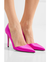 fuchsia Satin Pumps von Sarah Jessica Parker